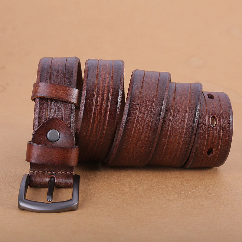First layer cowhide belt men's pin buckle retro fashion casual trend belt